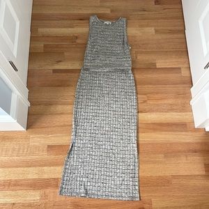 Aritiza Wilfred Free knit midi skirt with matching top